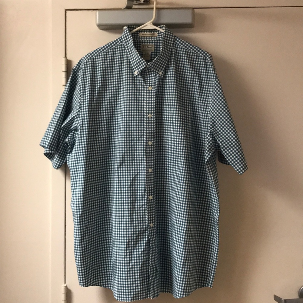 LL Bean Short Sleeve Pocketed Shirt, XL
